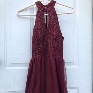 Burgundy Homecoming/Prom Formal Short Dress